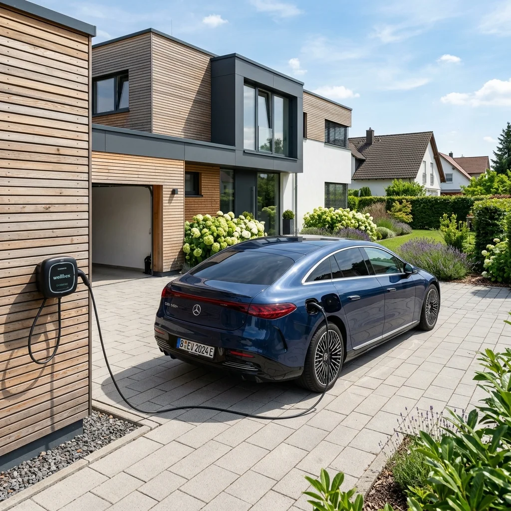 Elektrofahrzeug an der Ladestation